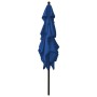 Sombrilla de 3 niveles con poste aluminio azul azure 2,5x2,5 m de vidaXL, Sombrillas - Ref: Foro24-313843, Precio: 78,27 €, D...