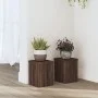 Soportes de plantas 2 uds madera marrón roble 15x15x20 cm de , Soportes para macetas - Ref: Foro24-852894, Precio: 24,76 €, D...