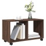 Armario con ruedas madera ingeniería marrón roble 72x33x42,5 cm de , Mesas auxiliares - Ref: Foro24-853143, Precio: 40,10 €, ...