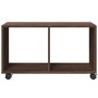 Armario con ruedas madera ingeniería marrón roble 72x33x42,5 cm de , Mesas auxiliares - Ref: Foro24-853143, Precio: 40,10 €, ...