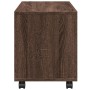 Armario con ruedas madera ingeniería marrón roble 72x33x42,5 cm de , Mesas auxiliares - Ref: Foro24-853143, Precio: 40,10 €, ...