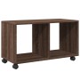 Armario con ruedas madera ingeniería marrón roble 72x33x42,5 cm de , Mesas auxiliares - Ref: Foro24-853143, Precio: 40,10 €, ...