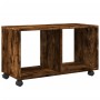 Armario con ruedas madera ingeniería roble ahumado 72x33x42,5cm de , Mesas auxiliares - Ref: Foro24-853141, Precio: 36,09 €, ...