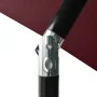 Sombrilla con LED y poste de acero rojo burdeos 2x3 m de vidaXL, Sombrillas - Ref: Foro24-313790, Precio: 65,92 €, Descuento: %