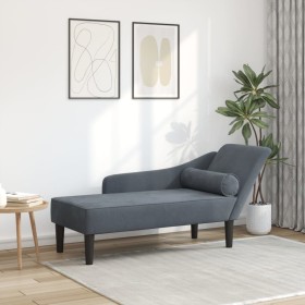 Sofá diván con cojines terciopelo gris oscuro de , Divanes - Ref: Foro24-4007589, Precio: 156,62 €, Descuento: %