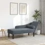 Sofá diván con cojines terciopelo gris oscuro de , Divanes - Ref: Foro24-4007589, Precio: 157,25 €, Descuento: %