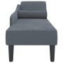 Sofá diván con cojines terciopelo gris oscuro de , Divanes - Ref: Foro24-4007589, Precio: 156,62 €, Descuento: %