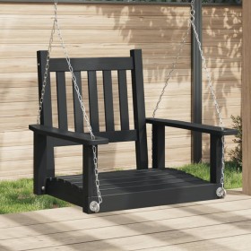 Silla columpio jardín con cadenas de metal madera abeto negro de , Balancines de jardín - Ref: Foro24-4008976, Precio: 111,37...