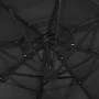 Sombrilla de 4 niveles con poste de aluminio negra 3x3 m de vidaXL, Sombrillas - Ref: Foro24-313834, Precio: 159,21 €, Descue...