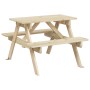 Mesa de picnic para 4 niños agujero para sombrilla madera abeto de , Mesas de jardín - Ref: Foro24-4008983, Precio: 78,32 €, ...