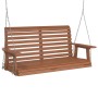 Banco columpio jardín con cadenas de metal madera abeto marrón de , Balancines de jardín - Ref: Foro24-4008981, Precio: 185,1...