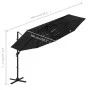 Sombrilla de 4 niveles con poste de aluminio negra 3x3 m de vidaXL, Sombrillas - Ref: Foro24-313834, Precio: 159,21 €, Descue...