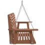Banco columpio jardín con cadenas de metal madera abeto marrón de , Balancines de jardín - Ref: Foro24-4008981, Precio: 185,1...