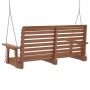 Banco columpio jardín con cadenas de metal madera abeto marrón de , Balancines de jardín - Ref: Foro24-4008981, Precio: 185,1...