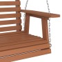 Banco columpio jardín con cadenas de metal madera abeto marrón de , Balancines de jardín - Ref: Foro24-4008981, Precio: 185,1...
