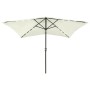 Sombrilla con LED y poste de acero arena 2x3 m de vidaXL, Sombrillas - Ref: Foro24-313787, Precio: 66,96 €, Descuento: %
