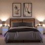 Mesitas de noche con luces LED 2 uds madera ingeniería blanca de , Mesitas de noche - Ref: Foro24-851999, Precio: 79,36 €, De...