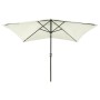 Sombrilla con LED y poste de acero arena 2x3 m de vidaXL, Sombrillas - Ref: Foro24-313787, Precio: 66,96 €, Descuento: %