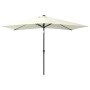 Sombrilla con LED y poste de acero arena 2x3 m de vidaXL, Sombrillas - Ref: Foro24-313787, Precio: 66,96 €, Descuento: %