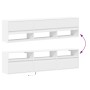 Mueble de TV de pared con LED blanco 180x31x45 cm de , Muebles TV - Ref: Foro24-3307940, Precio: 159,10 €, Descuento: %