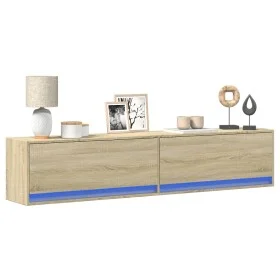 Wand-TV-Möbel mit LED-Eiche Sonoma 180x31x38 cm von , TV-Möbel - Ref: Foro24-3307949, Preis: 146,48 €, Rabatt: %