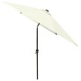 Sombrilla con LED y poste de acero arena 2x3 m de vidaXL, Sombrillas - Ref: Foro24-313787, Precio: 66,96 €, Descuento: %
