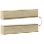 Mueble de TV de pared con LED roble Sonoma 180x31x38 cm de , Muebles TV - Ref: Foro24-3307949, Precio: 148,73 €, Descuento: %