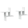Estantes de pared 2 uds madera contrachapada blanco 38x12x38 cm de , Estantes y estanterías - Ref: Foro24-853245, Precio: 22,...