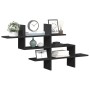 Estantería de pared madera de ingeniería negra 124,5x18x60,5 cm de , Estantes y estanterías - Ref: Foro24-853264, Precio: 45,...