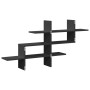 Estantería de pared madera de ingeniería negra 124,5x18x60,5 cm de , Estantes y estanterías - Ref: Foro24-853264, Precio: 45,...
