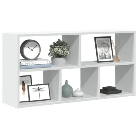 Estantería de pared madera ingeniería blanca 100x25x50 cm de , Estantes y estanterías - Ref: Foro24-853272, Precio: 50,76 €, ...