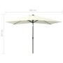 Sombrilla con LED y poste de acero arena 2x3 m de vidaXL, Sombrillas - Ref: Foro24-313787, Precio: 66,96 €, Descuento: %