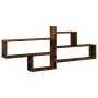Estante de pared madera ingeniería roble ahumado 167,5x18x68 cm de , Estantes y estanterías - Ref: Foro24-853321, Precio: 44,...