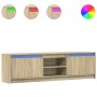 Mueble de TV LED madera de ingeniería roble Sonoma 180x34x50 cm de , Muebles TV - Ref: Foro24-3307914, Precio: 143,95 €, Desc...