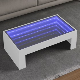 Mesa de centro con Infinity LED blanco 90x50x30 cm de , Mesas de centro - Ref: Foro24-847616, Precio: 102,43 €, Descuento: %
