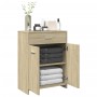 Armario de baño madera contrachapada roble Sonoma 60x33x80 cm de , Muebles de baño - Ref: Foro24-849645, Precio: 66,44 €, Des...