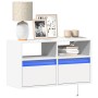 Mueble de TV de pared con luces LED blanco 80x31x45 cm de , Muebles TV - Ref: Foro24-852327, Precio: 50,74 €, Descuento: %