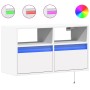 Mueble de TV de pared con luces LED blanco 80x31x45 cm de , Muebles TV - Ref: Foro24-852327, Precio: 50,74 €, Descuento: %