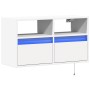 Mueble de TV de pared con luces LED blanco 80x31x45 cm de , Muebles TV - Ref: Foro24-852327, Precio: 50,74 €, Descuento: %