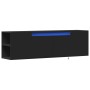 Mueble de TV de pared con luces LED negro 135x31x39,5 cm de , Muebles TV - Ref: Foro24-852384, Precio: 91,21 €, Descuento: %