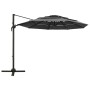 Sombrilla de 4 niveles con poste de aluminio antracita 3x3 m de vidaXL, Sombrillas - Ref: Foro24-313830, Precio: 195,56 €, De...