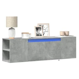 TV-Wandmöbel mit LED-Lichtern in Betongrau, 135x31x39,5 cm. von , TV-Möbel - Ref: Foro24-852386, Preis: 83,31 €, Rabatt: %