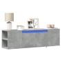 Mueble de TV de pared luces LED gris hormigón 135x31x39,5 cm de , Muebles TV - Ref: Foro24-852386, Precio: 84,45 €, Descuento: %
