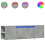 Mueble de TV de pared luces LED gris hormigón 135x31x39,5 cm de , Muebles TV - Ref: Foro24-852386, Precio: 84,45 €, Descuento: %