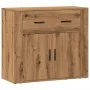 Aparador madera de ingeniería roble artesanal 80x33x70 cm de , Aparadores - Ref: Foro24-857076, Precio: 96,97 €, Descuento: %
