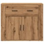 Aparador madera de ingeniería roble artesanal 80x33x70 cm de , Aparadores - Ref: Foro24-857076, Precio: 98,36 €, Descuento: %