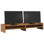 Soporte de monitor madera ingeniería envejecido 100x24x16 cm de , Bases y elevadores para ordenadores - Ref: Foro24-854731, P...