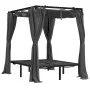 Tumbona doble con cortinas laterales y toldo gris antracita de vidaXL, Tumbonas - Ref: Foro24-313930, Precio: 364,77 €, Descu...