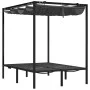 Tumbona doble con cortinas laterales y toldo gris antracita de vidaXL, Tumbonas - Ref: Foro24-313930, Precio: 364,77 €, Descu...
