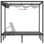 Tumbona doble con cortinas laterales y toldo gris antracita de vidaXL, Tumbonas - Ref: Foro24-313930, Precio: 368,99 €, Descu...